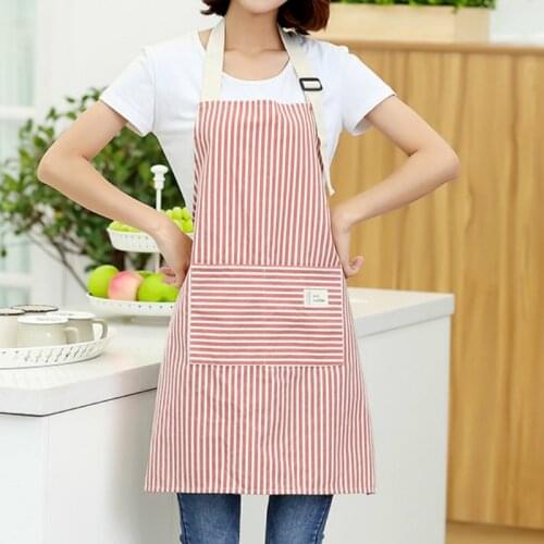 New Hot Fashion Lady Women Men Adjustable Cotton Linen High-grade Kitchen Apron For Cooking Baking Restaurant Pinafore