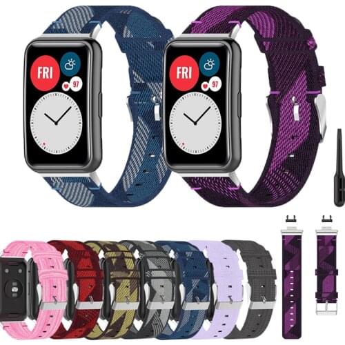 Wrist strap for Huawei watch fit accessories replacement Nylon adjustable wristband for huawei fit bracelet loop soft strap