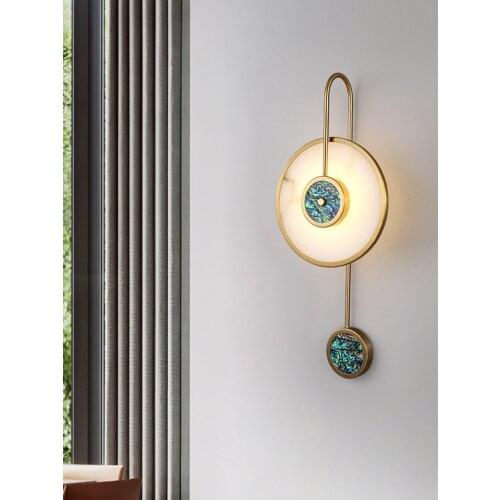 De pared de cobre redondo dorado, sala de estar candelabro para, comedor, dormitorio, pasillo y escalera