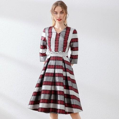 Girl hot sexy Lace dresses 2021 new Superior quality spring Women eleganc ladies runway dress XL Celebrities autumn party Dress