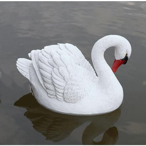 Figurine Statue Park Goose Hunting Garden Decoration Resin Simulation Floating Pool Pond Swan Ornament Decoys Bird Deterrent