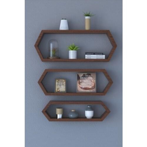 3 piece Rack Wall Rack Bookshelf Library Rack Depth 20cm Width 60cm Living Room Kitchen Use On Shelf the Wall