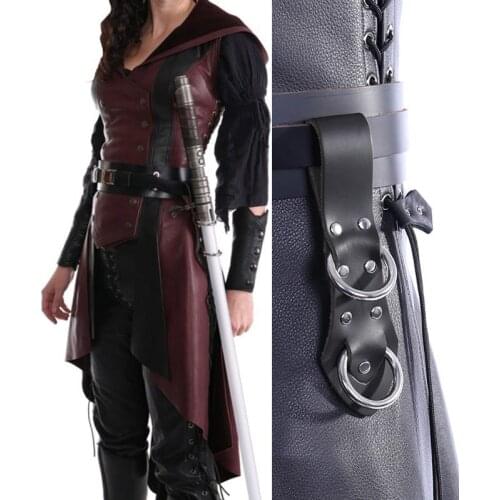 Jedi Knight Lightsaber Blade Holder Leather Belt Holster Laser Saber Hanger Larp Cosplay Wars Skywalker Bright Sword Carry Frog