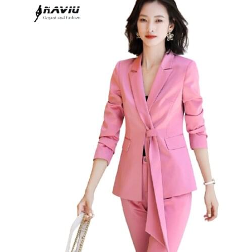 Temperament Women Suits 2021 New Spring High End Business Formal Slim Blazer And Pants Office Ladies Fashion Work Wear