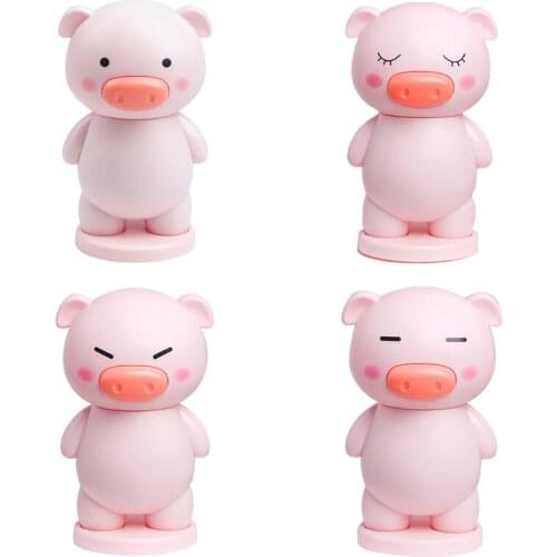 USB Rechargble Student Dormitory Desktop Cooling Air Conditioner Handheld Cartoon Piggy Pocket Mini Fan