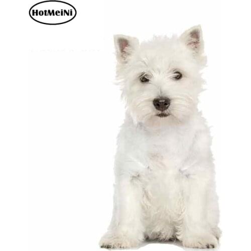 HotMeiNi 13cm x 7.1cm White Westie Dog Vinyl Stickers West Highland Terrier Decal Sticker Funny Animal Car Stickers