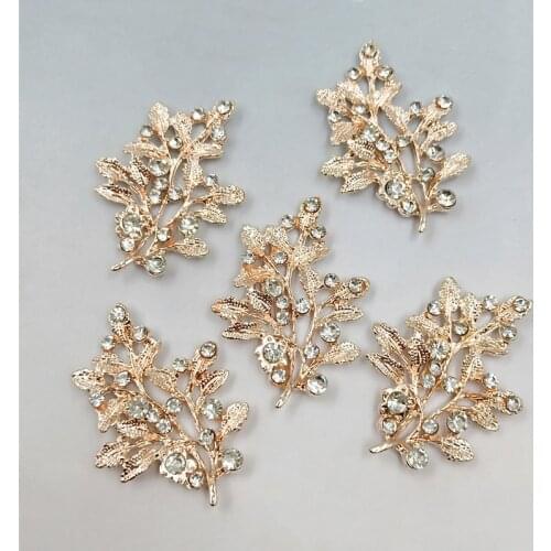 10Pcs/Lot 31*43mm Metal Rhinestone Tree Branch Hair Accessories Handmade Decoration Diy Jewelry Making Accessories