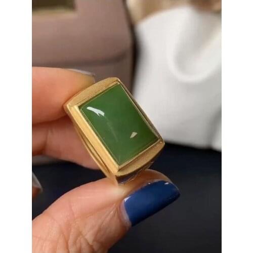 100% Real AndNatural Jasper Ring Man ring Free shipping 925 sterling silver For men Fine handworked jewelry