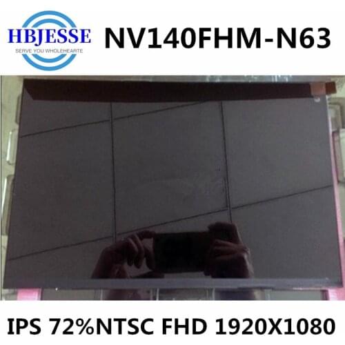 14 inch Laptop LCD LED Display Screen FHD 1920*1080 72% NTSC EDP 30 pins IPS Screen NV140FHM-N63 V8.1