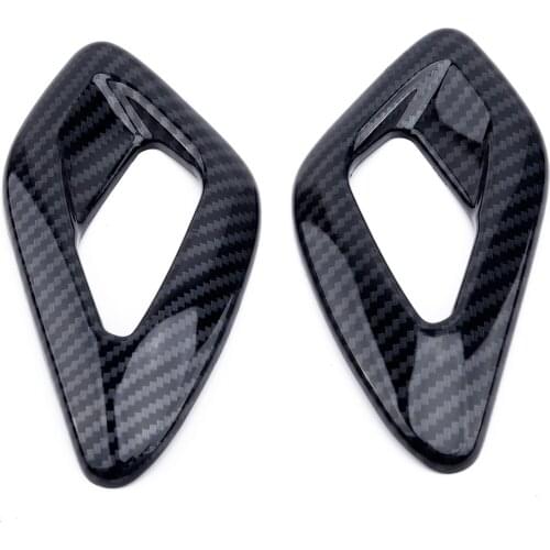 2pcs Carbon Fiber Style Inner Door Handle Cover Trim Frame Moulding Fit For Dodge Challenger 2015 2016 2017 2018 2019