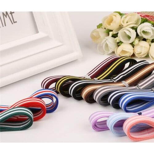 5 yard/lot Stripe Printed Grosgrain Ribbon 1cm Width For Gift Wrapping Sew On Garment Home Party Supplies