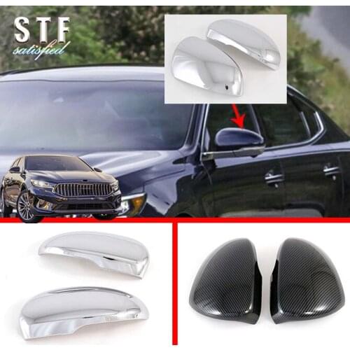 ABS Car Accessories Side Mirror Cover Trim Rear View Cap Overlay Molding Garnish For Kia K7 Cadenza 2019 2020
