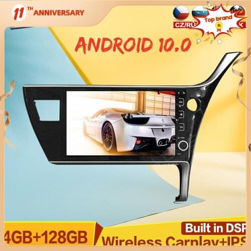 128GB Android 10 Car Radio Player GPS Navigation Car Stereo Multimedia Player DSP Carplay DSP Carplay for Toyota Corolla 16+ RHD
