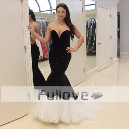 Black Sweetheart Slim Cut Mermaid Velour Eveving Dresses 2019 Sexy Chest Slit Backless Formal Party Gown Vestido De Festa Caftan
