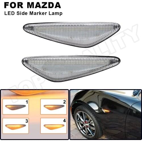 2X Dynamic LED Side Marker Light Indicator Signal Lamp For Mazda Miata X5 ND RX-8 2009-2012 5 Premacy CW 2010-2013 6 Atenza GH
