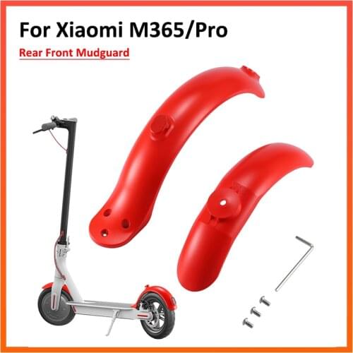 Fender for Xiaomi M365 /Pro Electric Scooter Rear Front Mudguard Tires Tyre Splash Mud Guard Fender Set Red Color