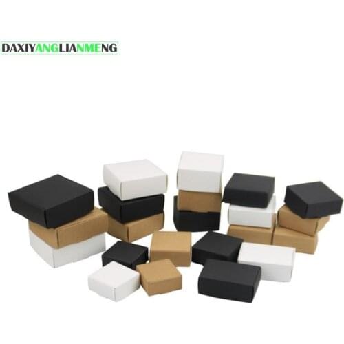 50pcs/lot Gift Packaging 350gsm thickness Kraft card Paper Box 9.4x5.7x2.5cm