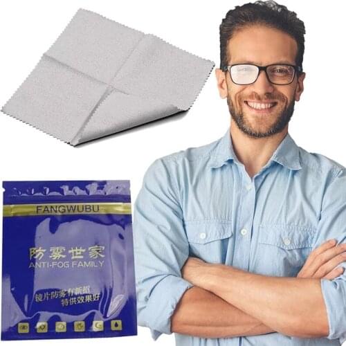 Nano Reusable Cloth Anti-Fog Wipes Glasses Pre-moistened Antifog Lens Cloth Defogger Eyeglass Wipe Prevent Fogging for Glasses