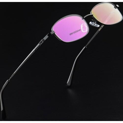 Titanium Alloy Glasses Frame Men Ultralight Square Myopia Prescription Eyeglasses Full Rim Optical Frame Men Eyewear#190006