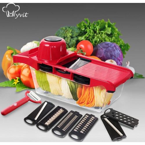 Vegetable Slicer with Steel Blade Multi Cutter for Vegetables Mandoline Peeler Cutter Carrot Fruit Grater Kitchen Accessories