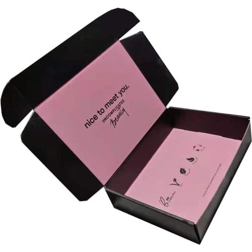 Wholesale Black Large Apparel Box Custom Logo Printed Corrugated Shipping Gift Box with logo