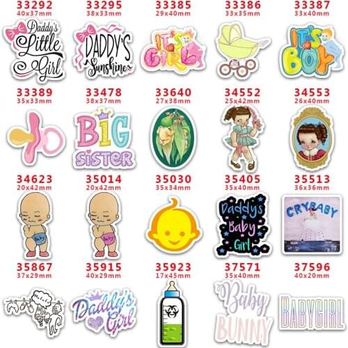 DIY Craft Supplies Sewing Accessories Cartoon Printed Planar Resins Mold 10 Pieces. PR-33292