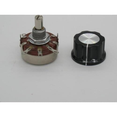 1 ps WTH118-1A 2W 470K ohm Rotary Taper Potentiometer with knob 2 Watts for resistance input solid state relay SSR