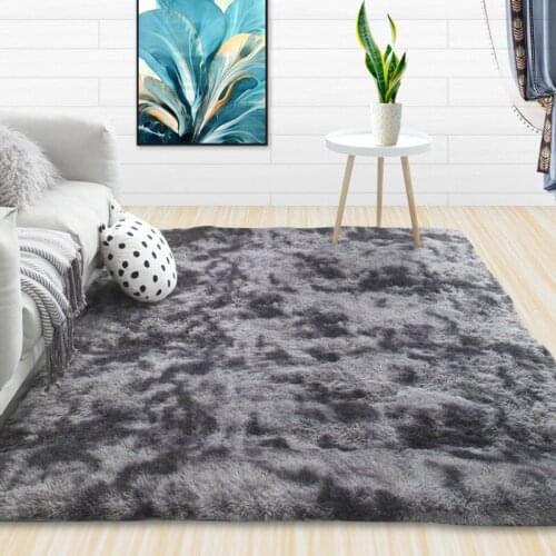 Encryption thick carpet Bedroom plush bedside carpet living room coffee table mat gradient thick floor rug soft blanket