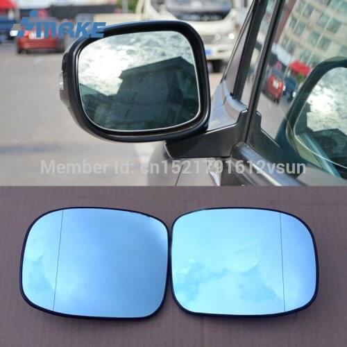 SmRKE 2Pcs For Honda JED Rearview Mirror Blue Glasses Wide Angle Led Turn Signals light Power Heating