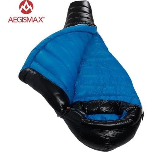 AEGISMAX Winter Camping Professional Ultralight Mummy 90% Duck Down Sleeping Bag Splicing
