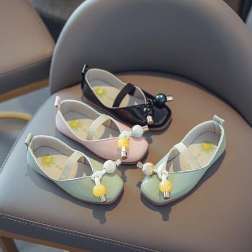 Autumn kids shoes for girl Soft sole Cute candy color princess Shoes Children chaussure enfant fille 3 4 5-13T black green pink