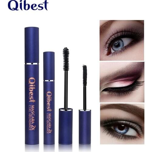 2Pcs/Set Makeup 4D Silk Fiber Lash Mascara Waterproof Rimel Mascara Eyelash Extension Black Thick Lengthening Eyelashes Cosmetic