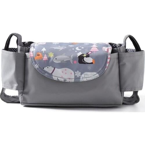 Q1FE Universal Baby Pram Organizer Cup Bottle Holder Trolley Stroller Storage Bag Pushchair Buggy Hanging Diaper Container