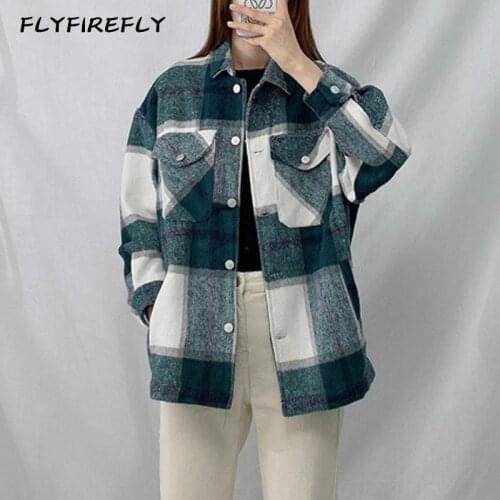 Autumn long sleeve jacket women vintage coat streetwear winter jacket elegant women harajuku windbreaker green white 2020