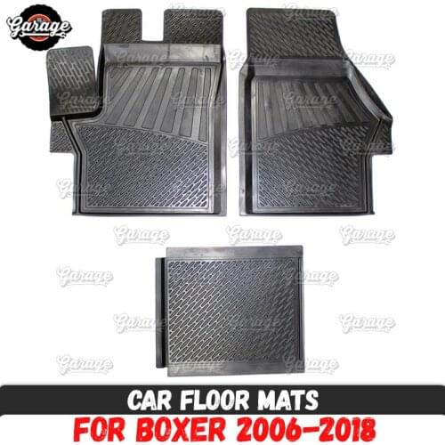 Car floor mats case for Peugeot Boxer 2006-2018 rubber 1 set / 3 pcs accessories protect of carpet car styling decoration