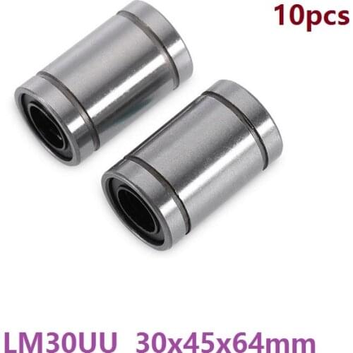 10pcs/lot LM30UU linear ball bearings linear motion bearing bushing for 3D printer parts 30x45x64mm