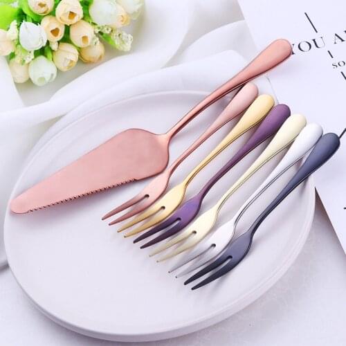 9pcs/set Gold Cake server set Stainless steel Cheese Spatulas Pizza Pie Pastry tools mini forks metal Cake Shovel Bakeware tools