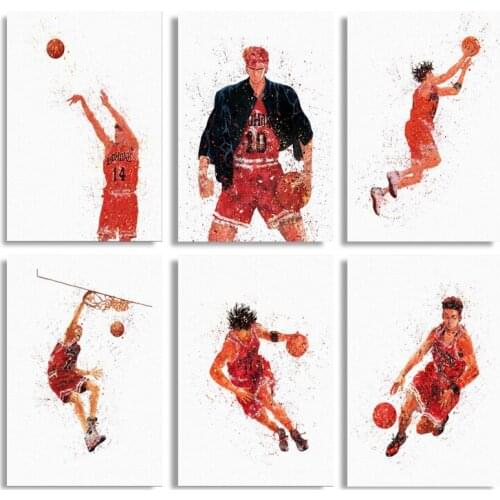 Anime Manga Slam Dunk HD Print Modern Canvas Painting Anime Characters Wall Art Posters and Prints Decorate Family Living Room