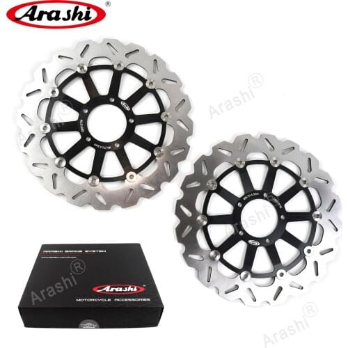 Arashi 1 Pair For DUCATI MONSTER EVO 1100 2011 2012 CNC Floating Front Brake Disc Brake Rotors MONSTER EVO ABS 2011 2012 2013