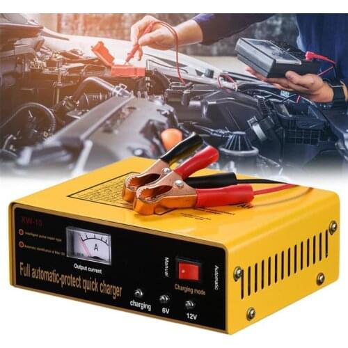 Car Battery Chargers 6V/12V Quick Charger Intelligent Fully Automatic Battery Float Charger Maintainer for Car Boat Motorcycle