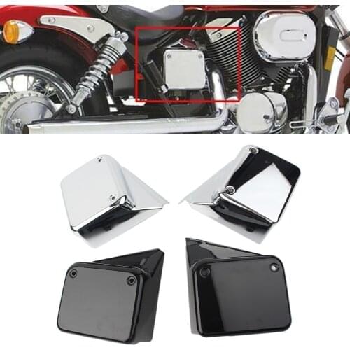 Chrome Motorcycle Side Battery Cover Guard for Honda Black Widow Shadow Spirit VT750 DC 2000-2009 & Black Widow 2000-2007
