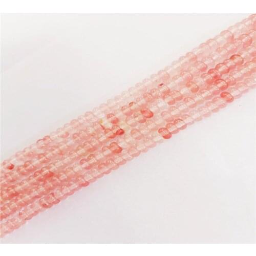 1 Strand 4x6mm Red Cherry Quartz Abacus Loose Beads DIY Fashion Jeawelry Making Accessories Unisex Special Gift 15.5"