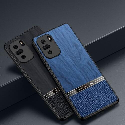 Case For Xiaomi Mi 11 Pro 11 Ultra Redmi K40 Pro Poco For F3 Stitching Wood Pattern Luxury Leather Anti Fall Cover