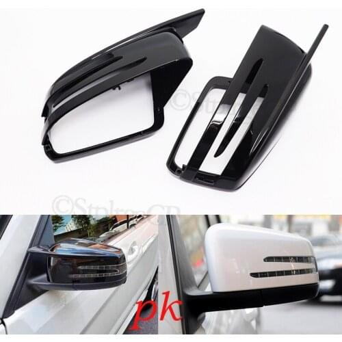 Black Side Mirror Cover Caps For Merceded-Benz C Class W204 2008-2013 C180 C200 C250 C300 C350 C400 C43 C63 C63 S Sport style