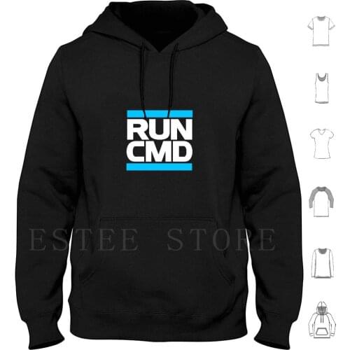 Cmd Hoodies Cmd Command Prompt 80S Retro Computer Hacker Parody Typography Run Windows Pc Coding Programming