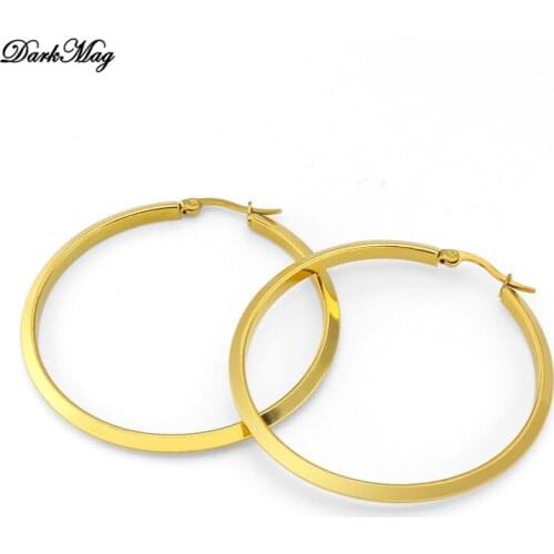 DarkMag Oversized Huge Hoop Earrings for Women Exaggerated Sexy Smooth Big Circle Earing Creole Aros Mujer Oreja Party Gift