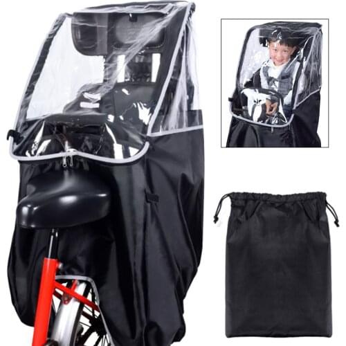 Breathable Bike Children Rear Seat Water-repellent Cover Outdoor Pocketable Shield Sand Proof Windproof Seat Protection