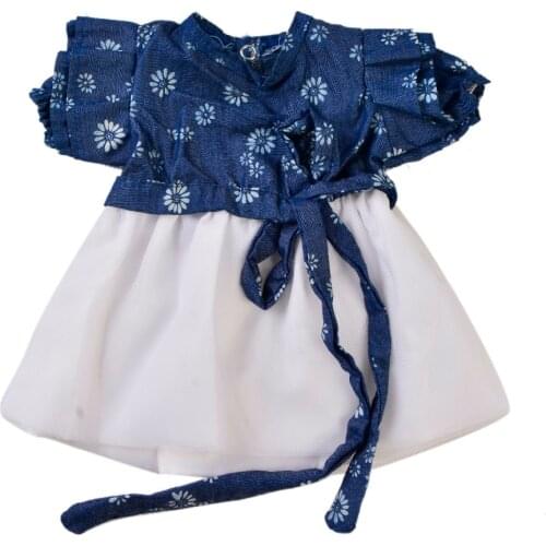 KEIUMI Denim Dress With Pants Suit For 17 inch Baby Girl Clothes Realistic Doll Accessories Gifts Toys Two Types can Choose
