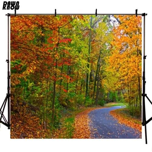 DAWNKNOW Autumn Scenery Photography Background For Wedding Forest Fallen Leaves Customize Backdrop For Photo Studio F176
