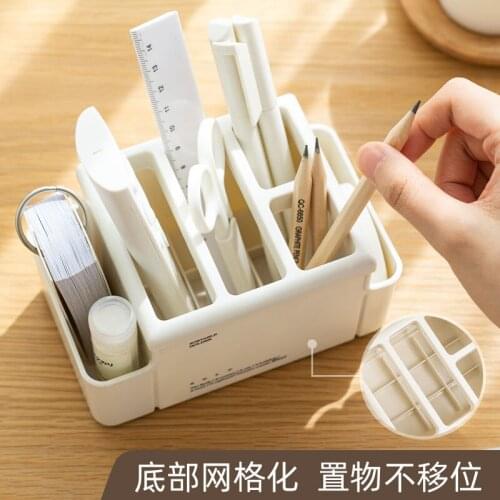 Pen holder storage box multifunctional sundries ins desktop simple high school students pen barrel makeup brush storage tube